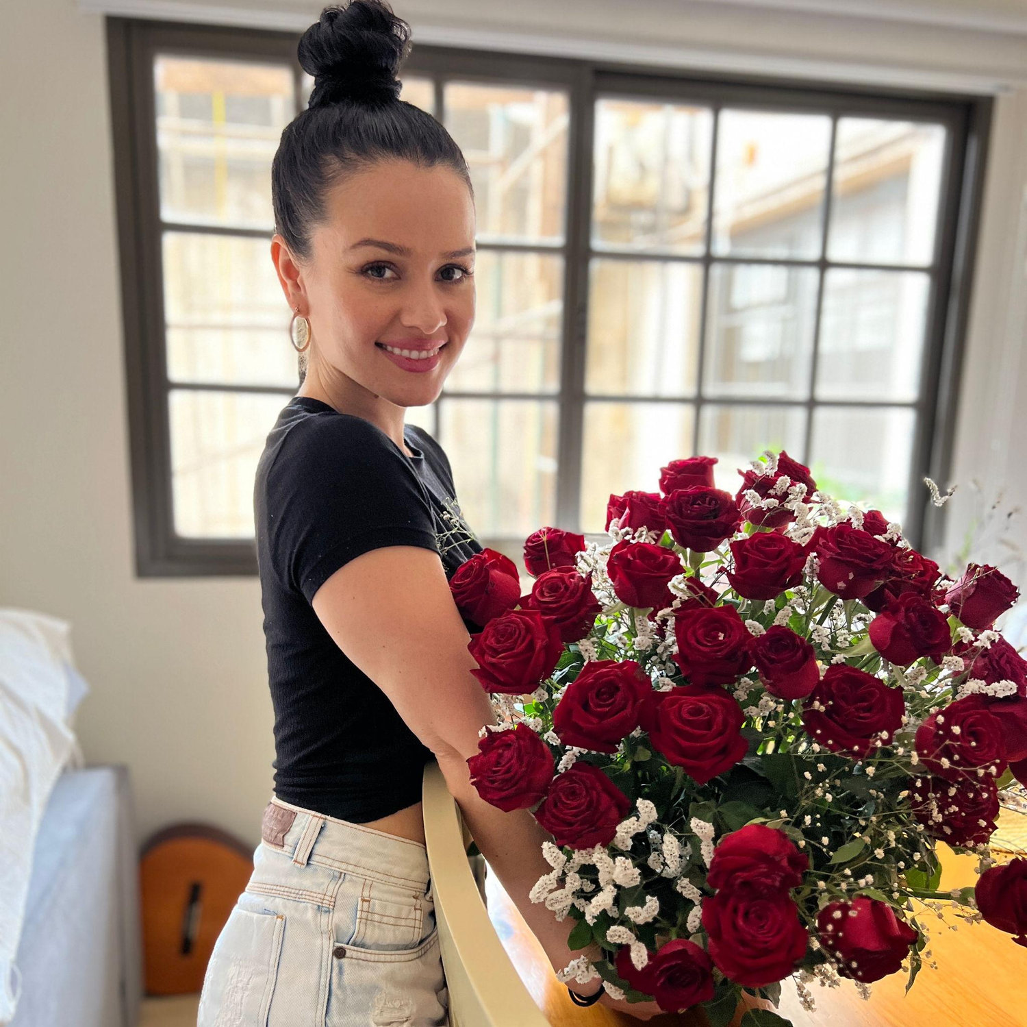 Por 7 meses, hablamos por telefono todos los dias. Flores desde USA a Argentina. - For 7 months, talking on the phone every day and flowers from NJ to Arg.