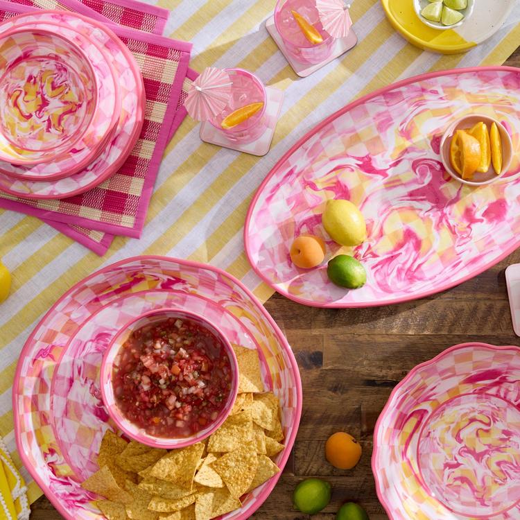 MacKenzie-Childs, Check Melamine Dinner Plate, Set of 4 | Zola