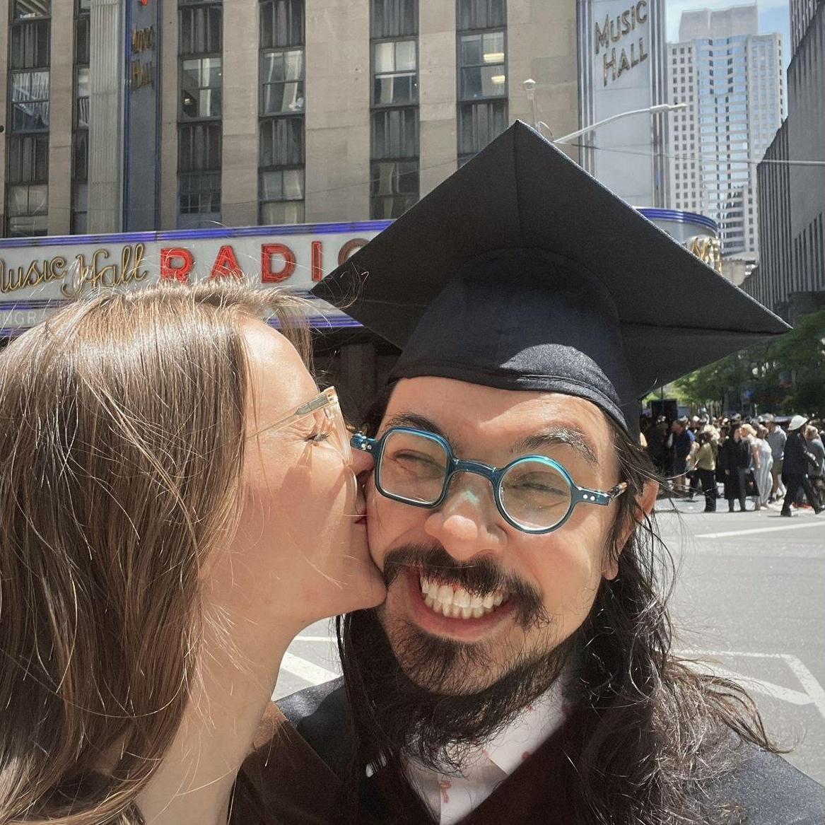 A very proud Kiah at Dri's Masters Graduation from Pratt Institute at Radio City Music Hall.