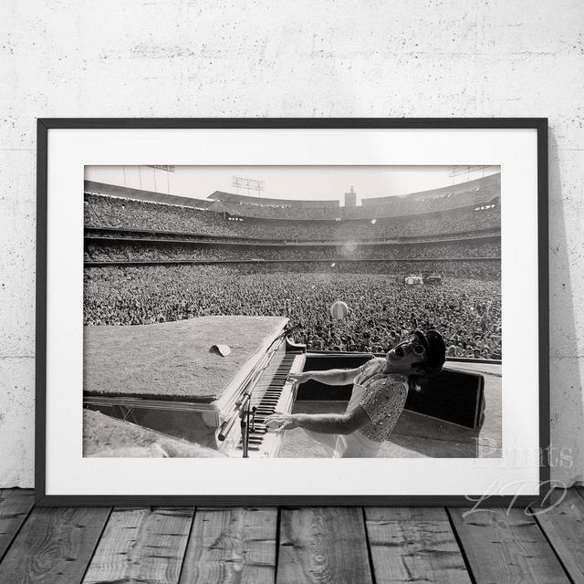 Elton John Dodgers Stadium Art Print | 1960s 1970s Music Wall Art, Posters, Pictures, Paintings, Photos, Images and Home Decor