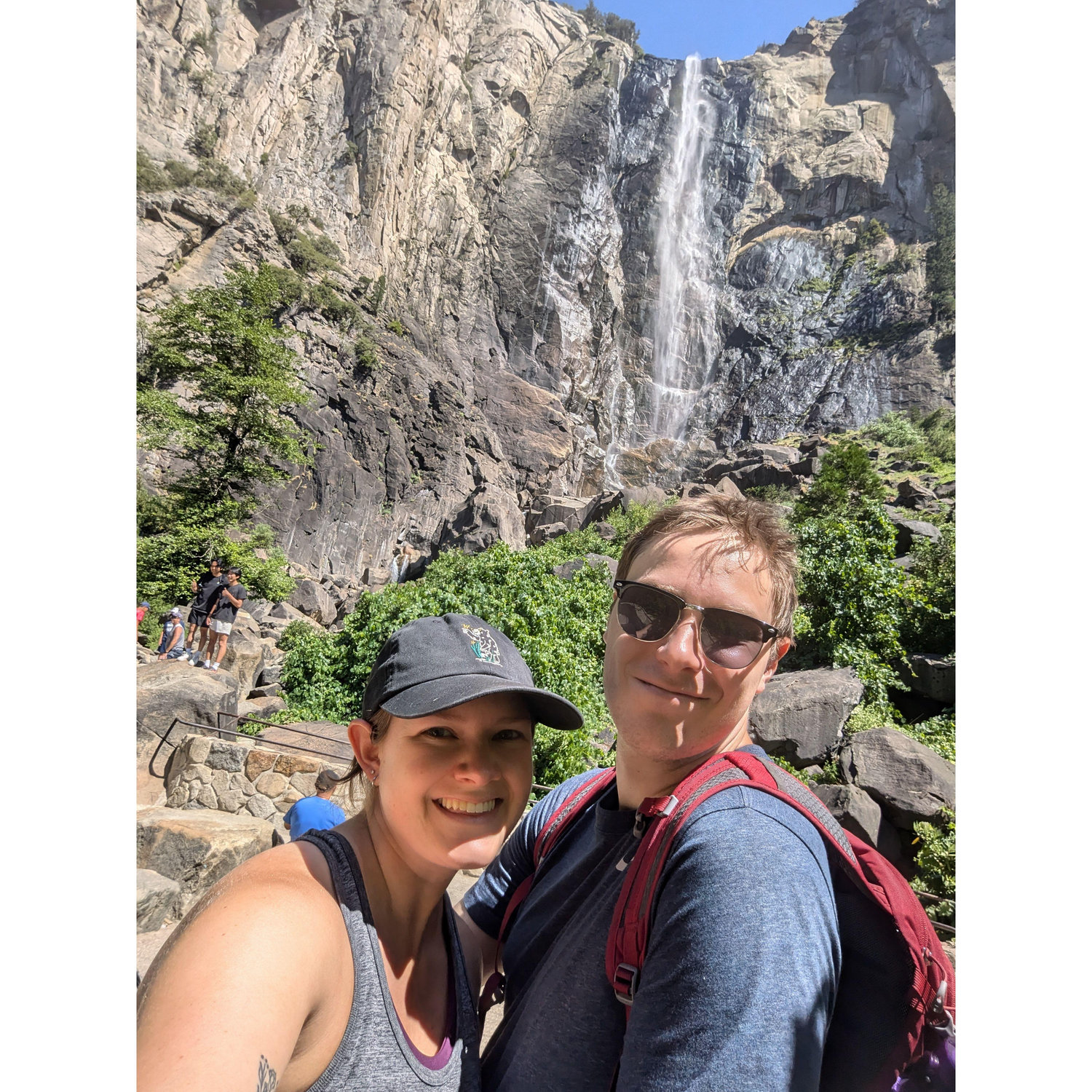 At Bridalveil Falls in Yosemite