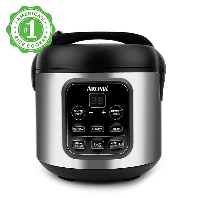 Aroma Housewares ARC-994SB 2O2O model, Rice, Grain, Saute Pan, Slow Cooker, Steamer, Stewpot, Oatmeal, Risotto, Soup Maker, 8-cup cooked/4-cup uncooked/2QT, Stainless Steel