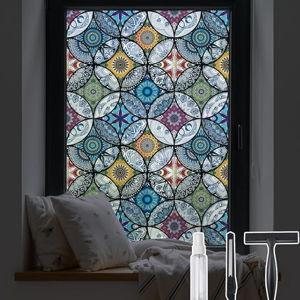 DKTIE Frosted Window Film with Installation Tools Privacy Window Film Frosted Window Sticker Static Cling Film Decorative Window Cling for Home Office UV Protection 35.4 x 78.7 Inch