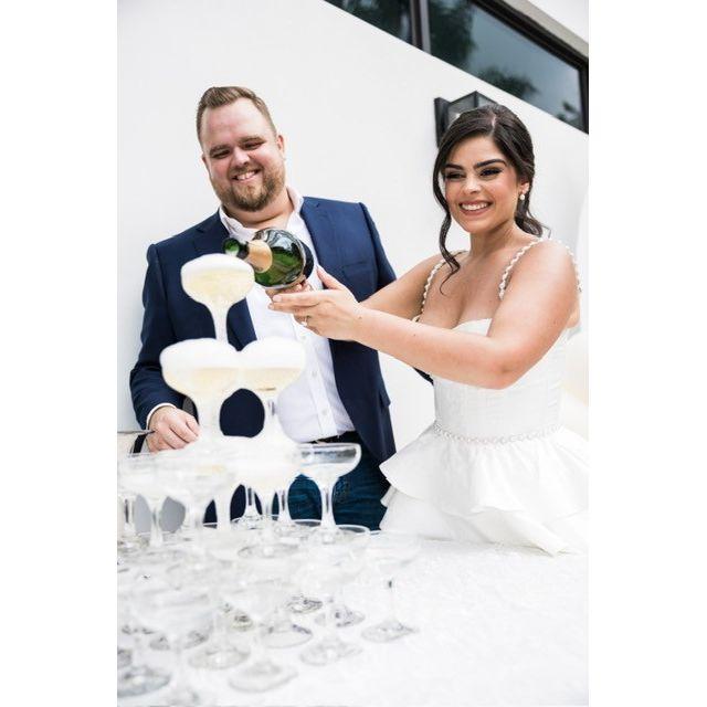 Daisy's Bridal Shower Champagne Tower!