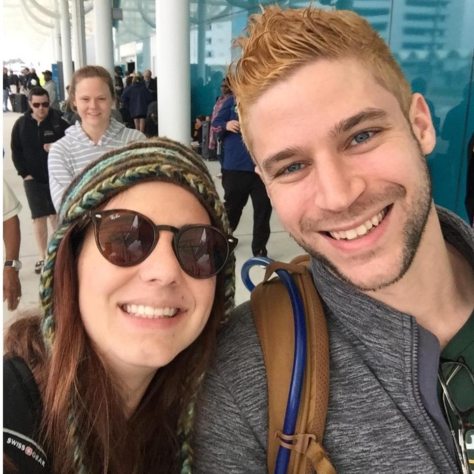 2017 - Brian bleached his hair, right before dyeing it bright blue... everyone makes mistakes!