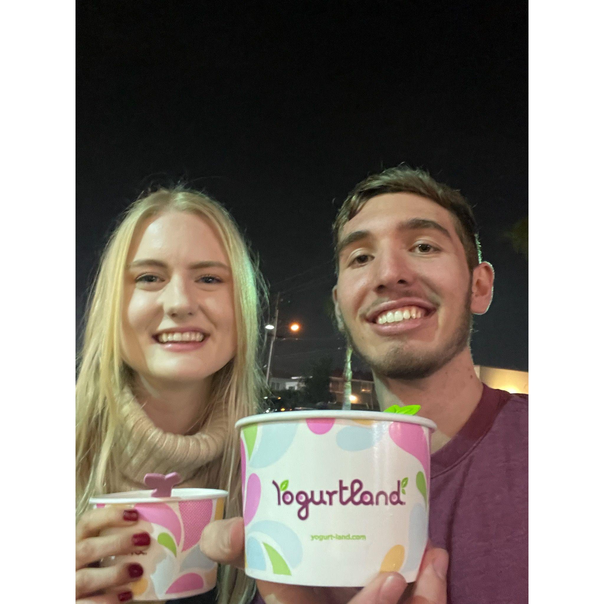 Our first date.