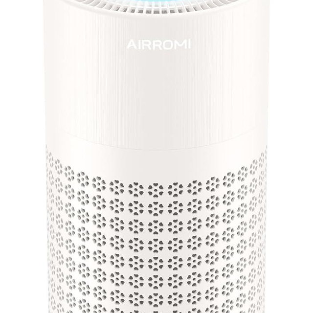 AIRROMI Air Purifier for Bedroom with A2001 Creamy Beige