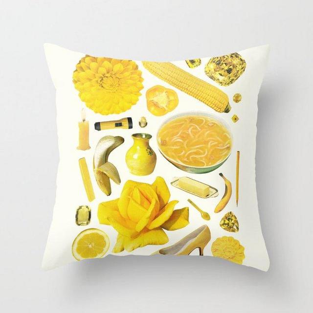 YELLOW Throw Pillow by Beth Hoeckel