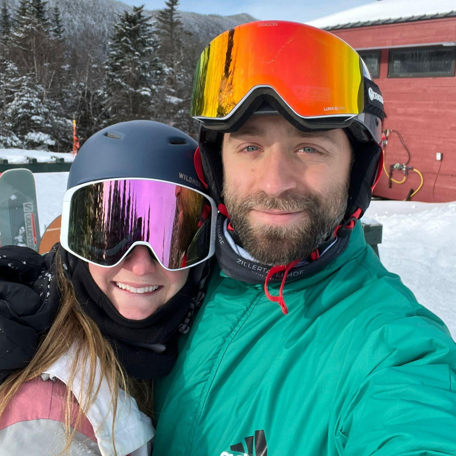 Enzo’s first east coast skiing experience (think freezing with high winds).