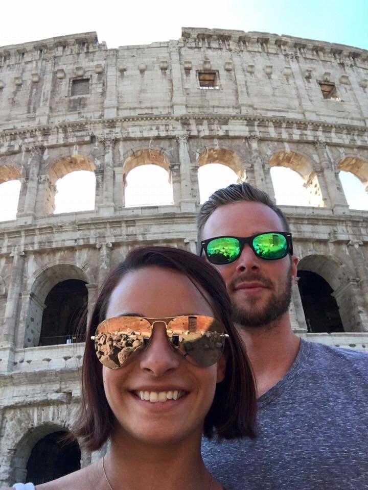 At the Coliseum in Rome.