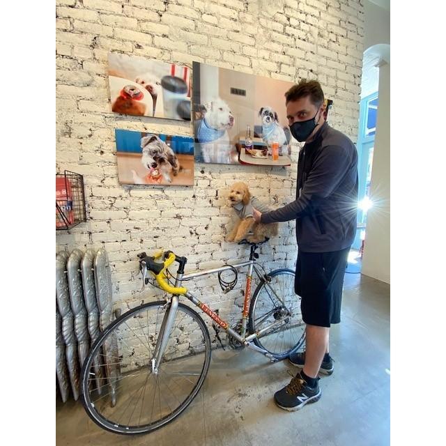 Miso's first bike ride with daddy.