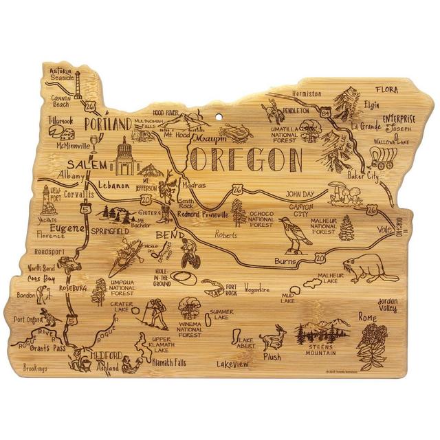 Totally Bamboo Destination Oregon Serving and Cutting Board