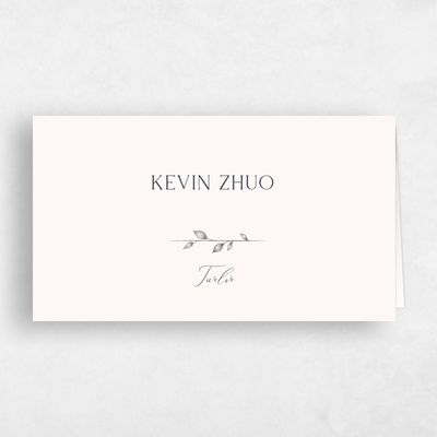 Beige Wedding Place Card - Luana