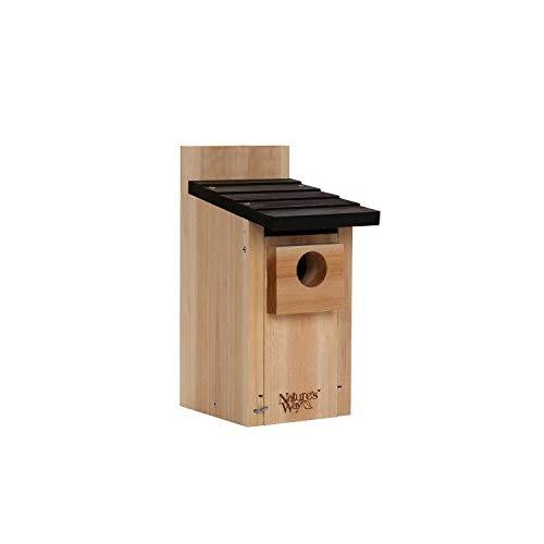 Nature's Way Bird Products CWH3 Cedar Bluebird Box House, 12'' X 7.5'' X 8.125'', Dark Wood