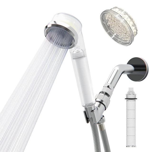 COOLANG One Shower Head - CEC-certified, High-Pressure, Low Flow, Water Purification, Dual Filtrations *Note:Hose and bracket not included. Purchase separately!