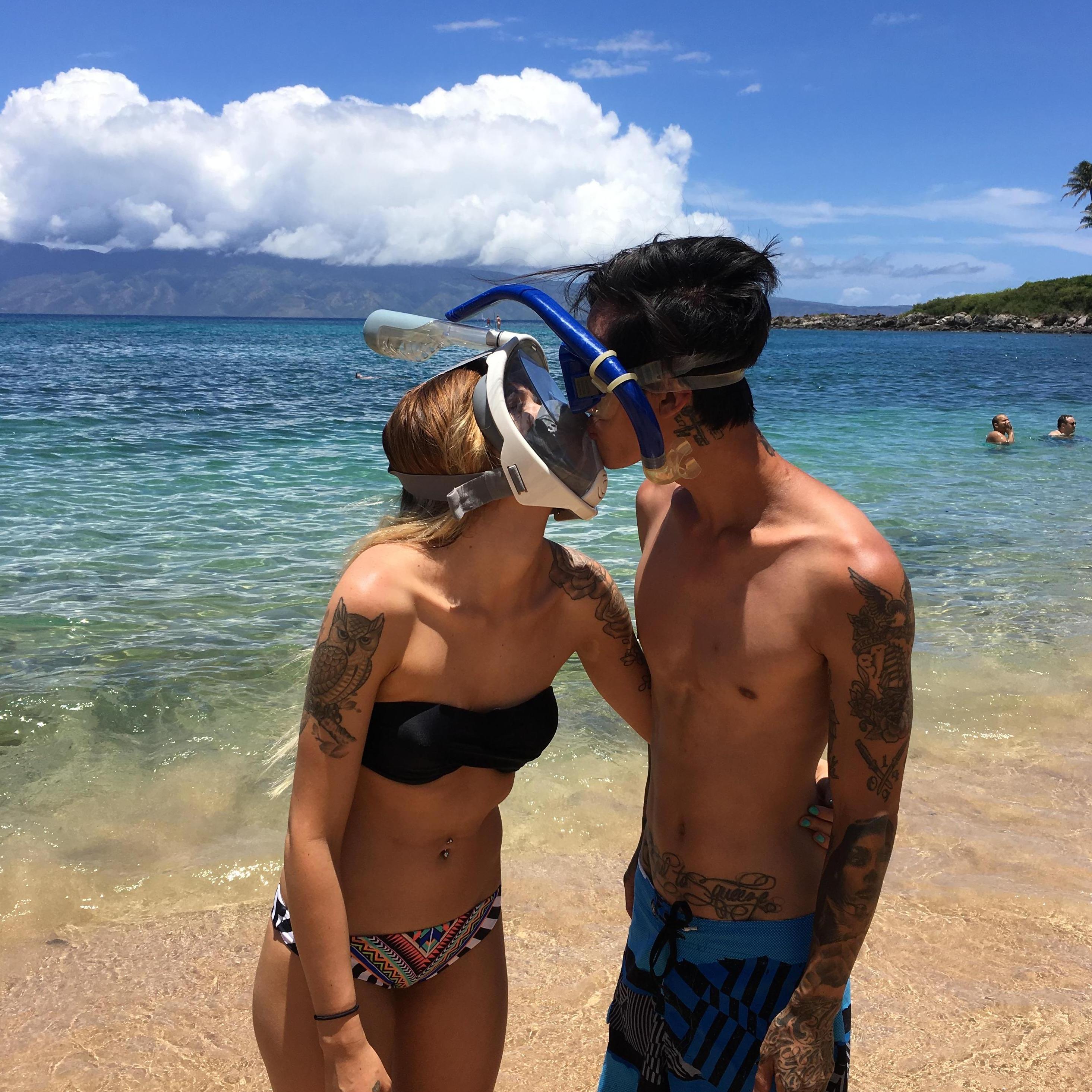 The day we saw sea turtles together. It was so special cause turtles are special to us.