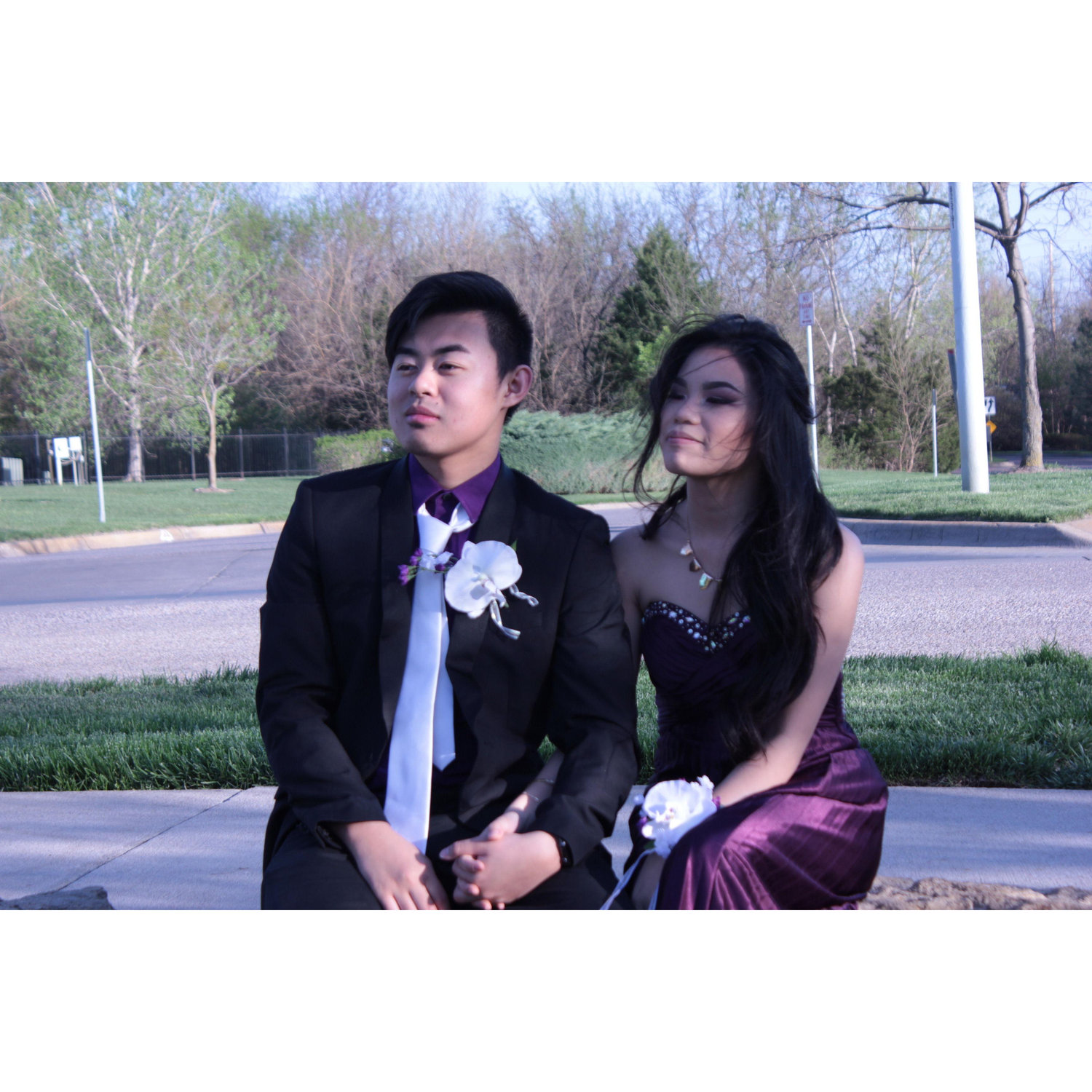 Year 2, 2016: Angela's senior prom! Just two kids living off of Kevin's nail receptionist salary.