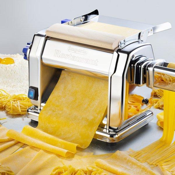 Imperia Electric Stainless Steel 8 5/8" Pasta Machine - 110V, 1/4 hp