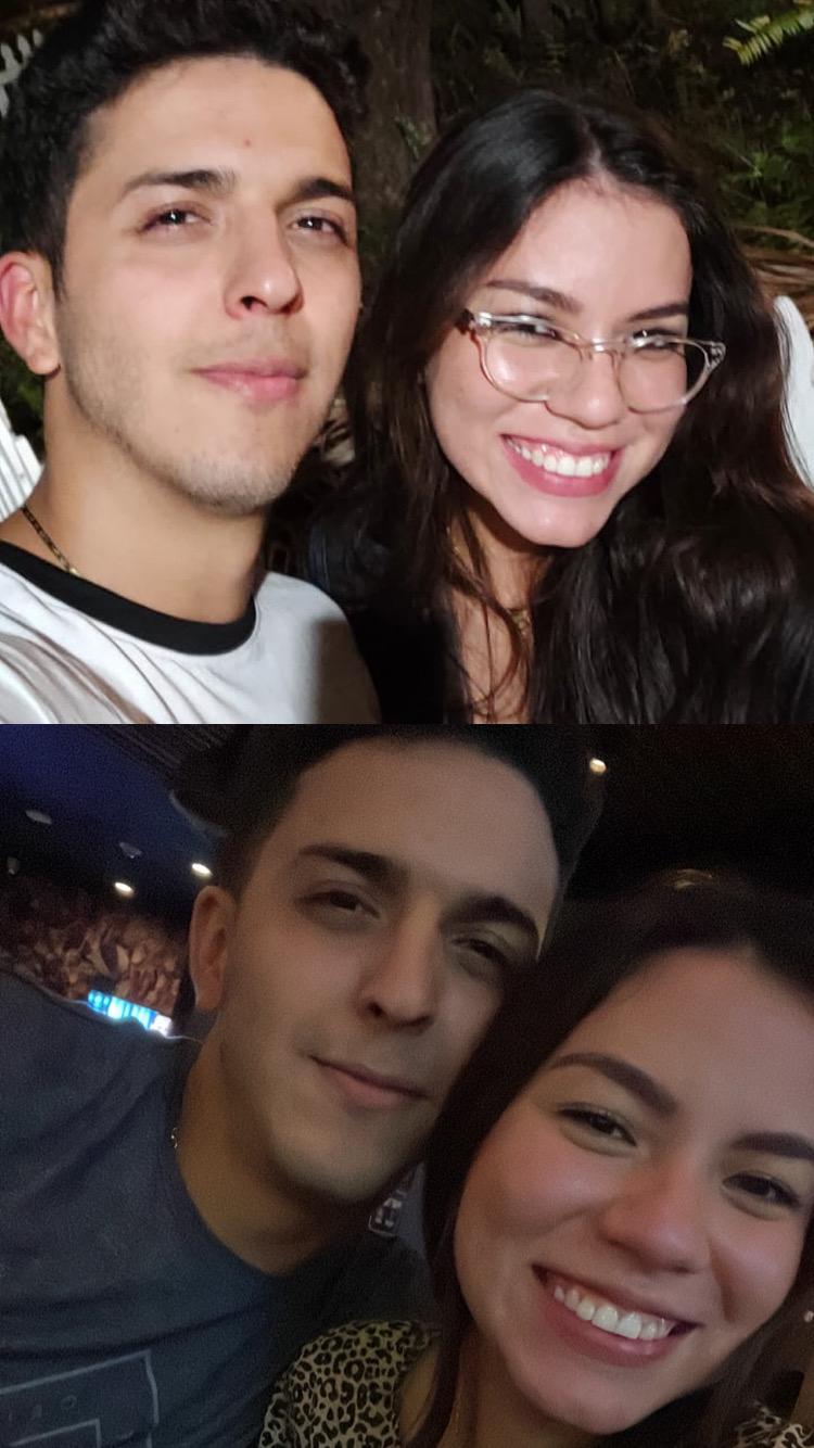La foto de arriba fue del día que nos conocimos y la de abajo de nuestra primera cita 😍 A partir de ahí es que empezó nuestra linda historia
