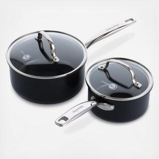 Chatham Prime Midnight Nonstick 2-Piece Saucepan Set with Lids