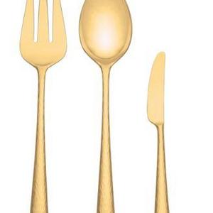 Marchesa by Lenox - Flatware 18/10, Imperial Caviar Gold 3 Piece Serving Set