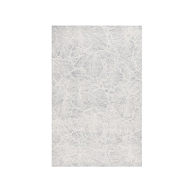 Ebony EBN101 Hand Tufted Indoor Area Rug - Grey/Ivory - 5'x8' - Safavieh