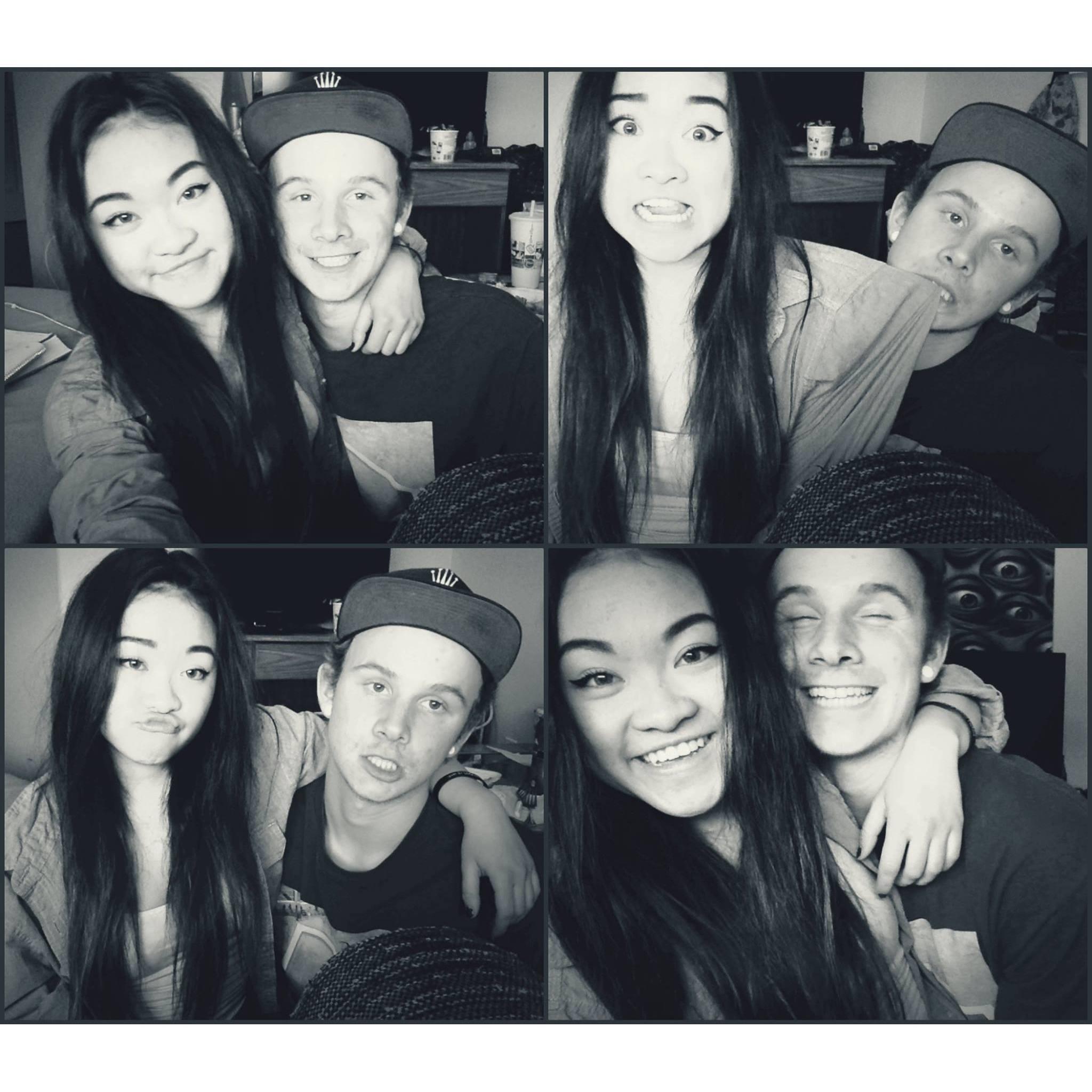 Year 1. The first photo we posted on Facebook together