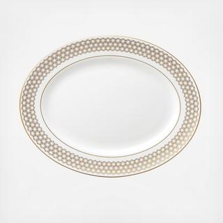 Prismatic Gold Oval Platter