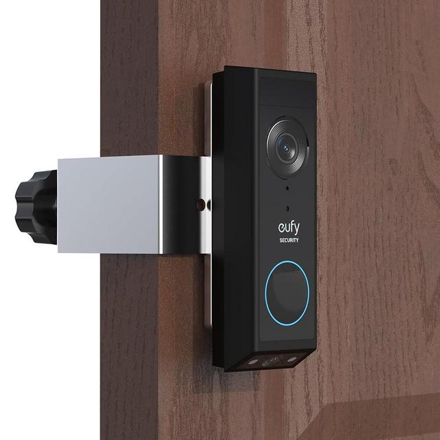 VMEI Anti-Theft Door Mount for eufy Video Doorbell E340 Metal Mount Made of High-Hardness Stainless Steel,No Drill,Not Block Doorbell Sensor-Silver