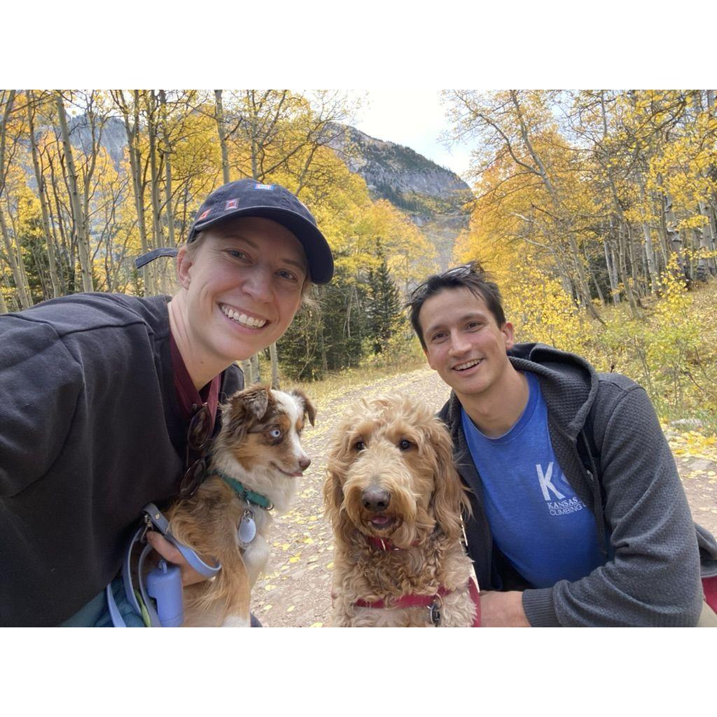 If you know us, you know our dogs are a huge part of our individual and shared lives. Here we are hiking in Crested Butte!