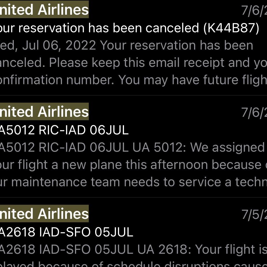 The fateful United Airlines flight