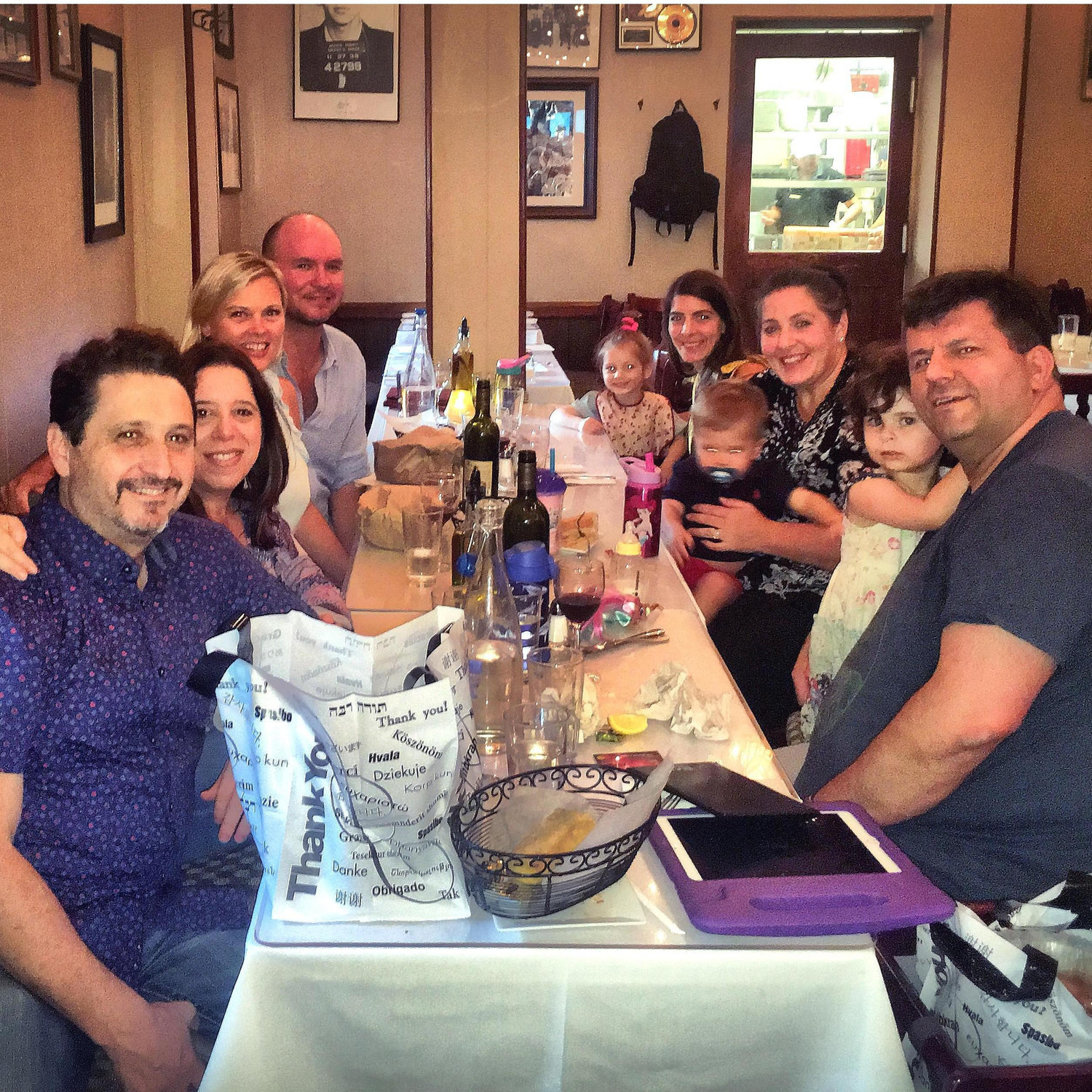 Hoboken friends at Leo’s, Carey’s favorite local spot - 2018
