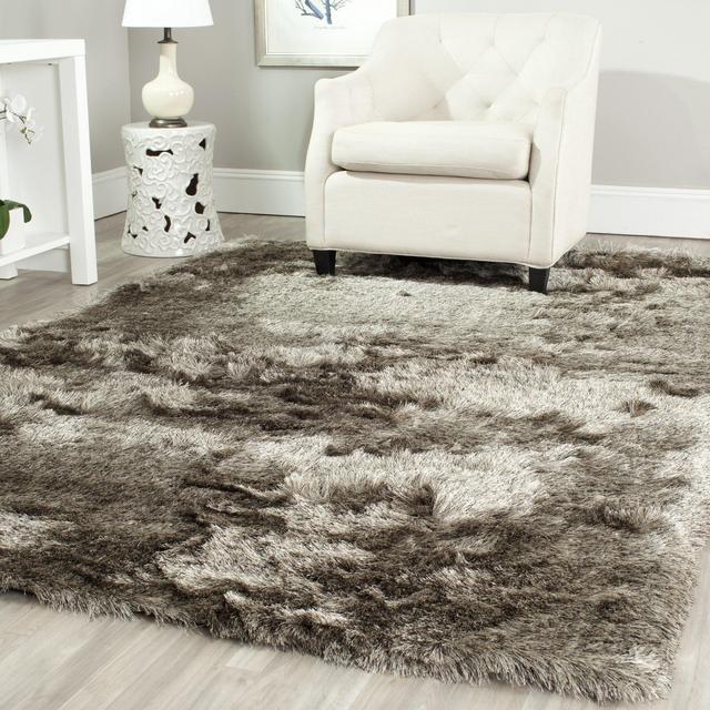 Safavieh Paris Shag Collection SG511-9292 Sable Polyester Area Rug (5' x 7')