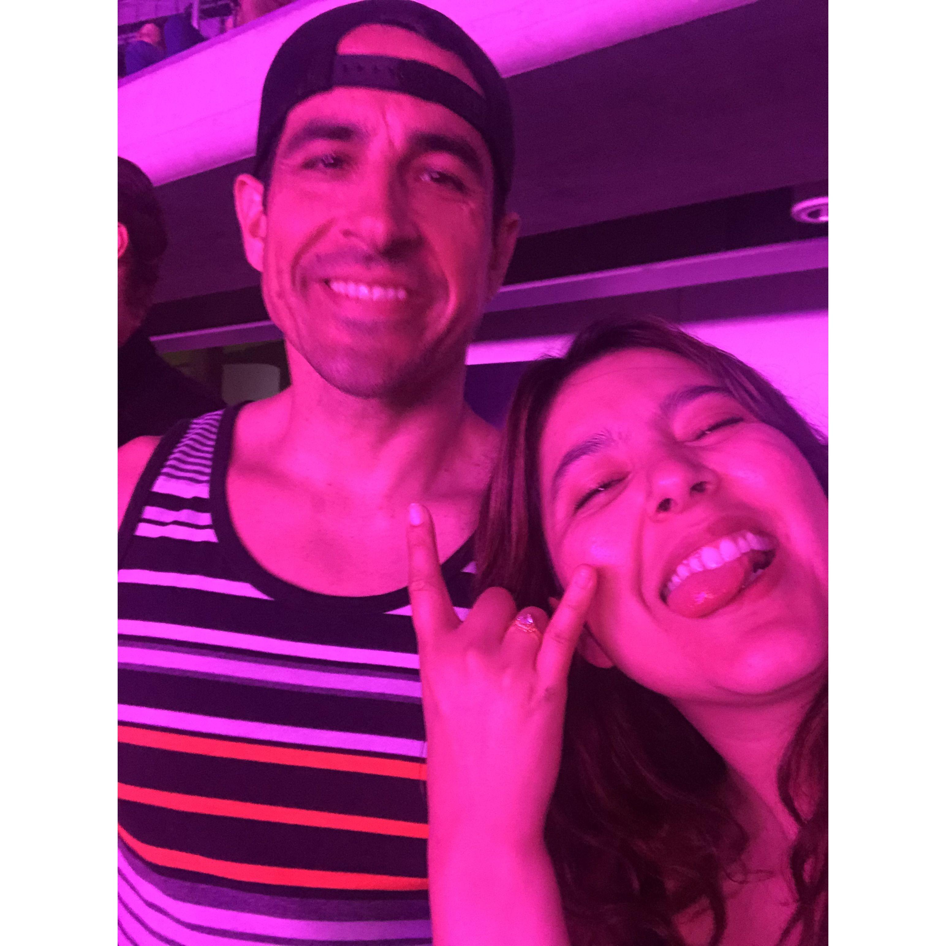 Jasmine taking Jesse to Blink 182!