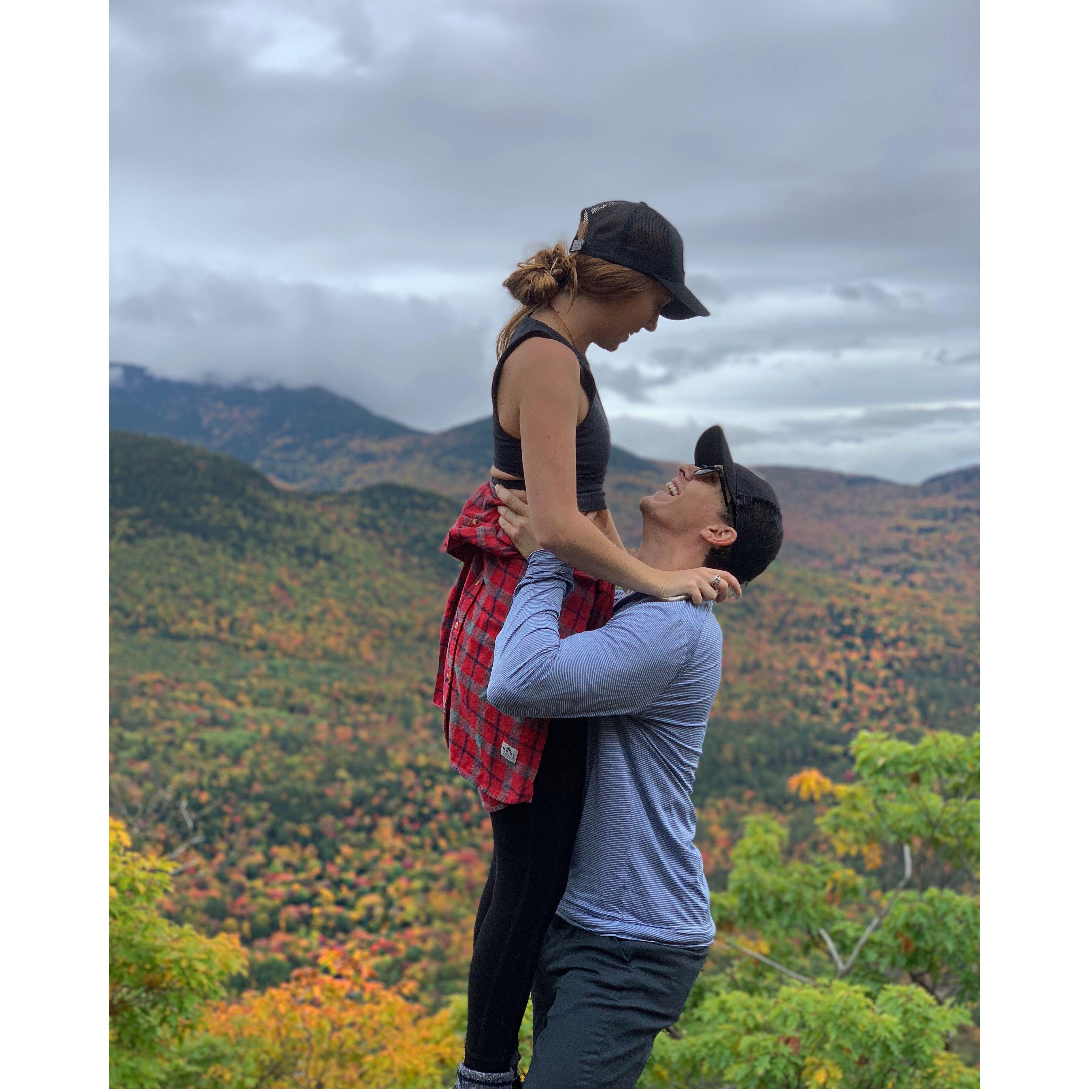 Hiking in New Hampshire.