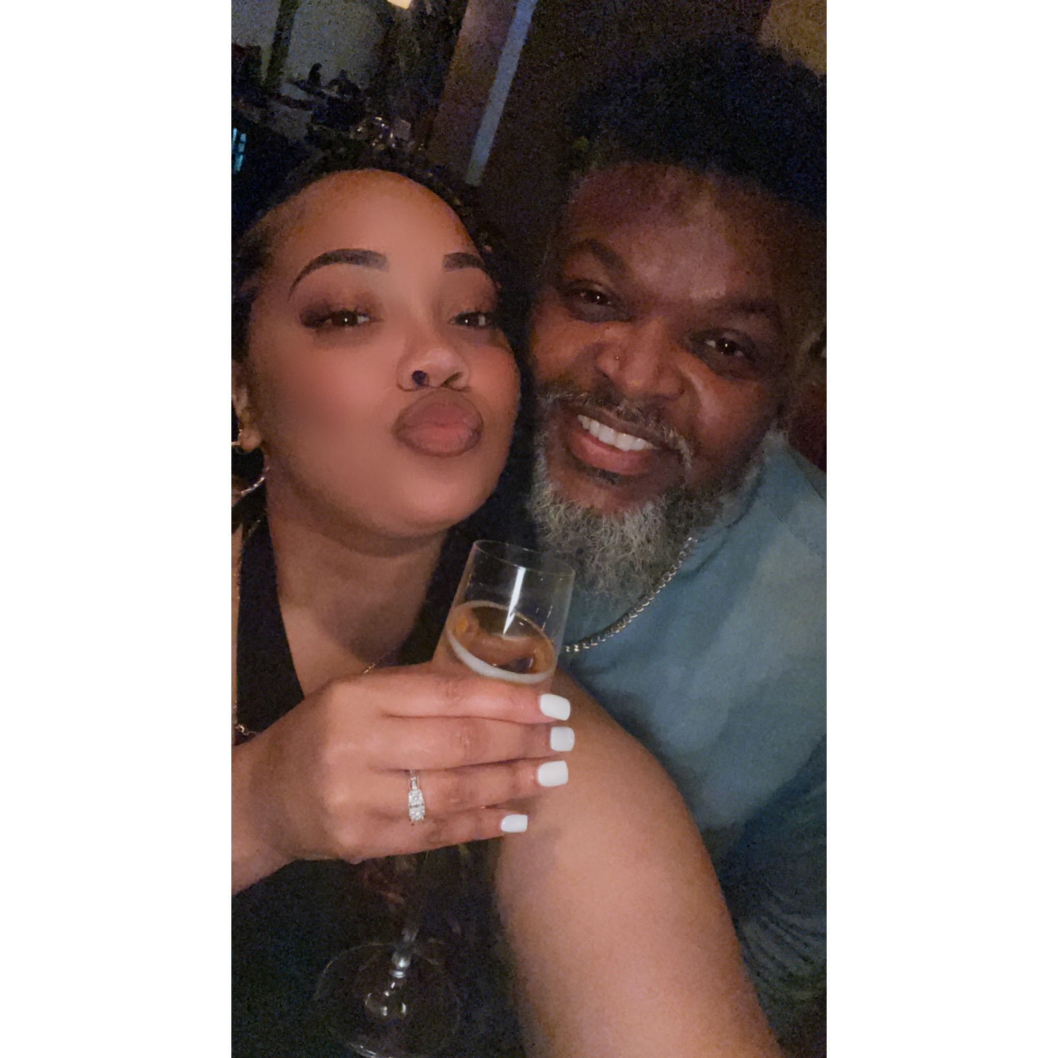 Our first photo as an engaged couple!!