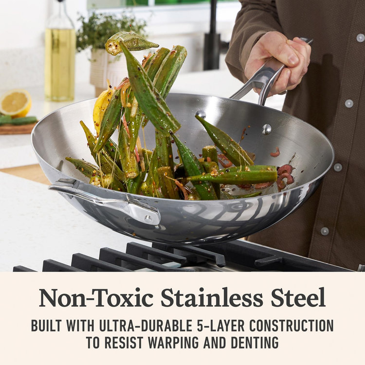 Calphalon, Premier Stainless Steel Wok | Zola