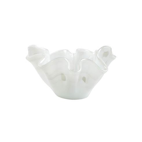 VIETRI ~ Onda Glass ~ White Medium Bowl, Price $84.00 in Tupelo, MS from Elizabeth Clair's