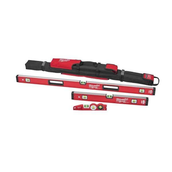 10 in. / 24 in. / 48 in. REDSTICK Box and Torpedo Level Set