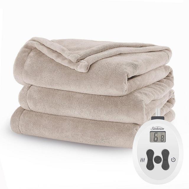Full Nordic Premium Electric Heated Blanket Stone Buff - Sunbeam