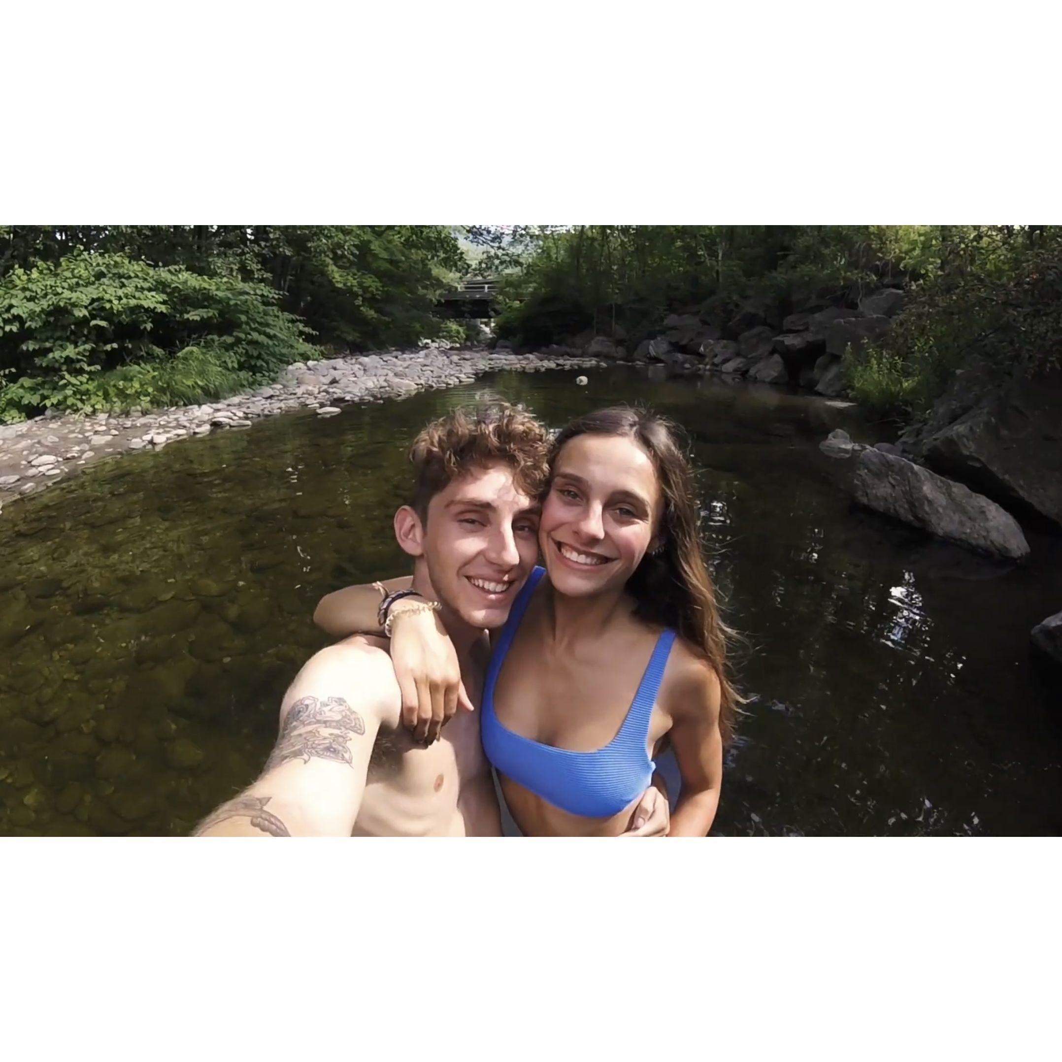 Swimming in the river