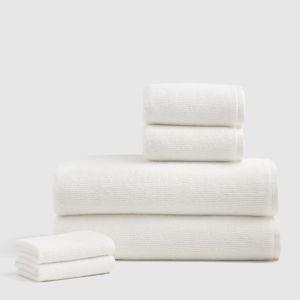 Turkish Ribbed Quick Dry Bath Sheet Bundle - White