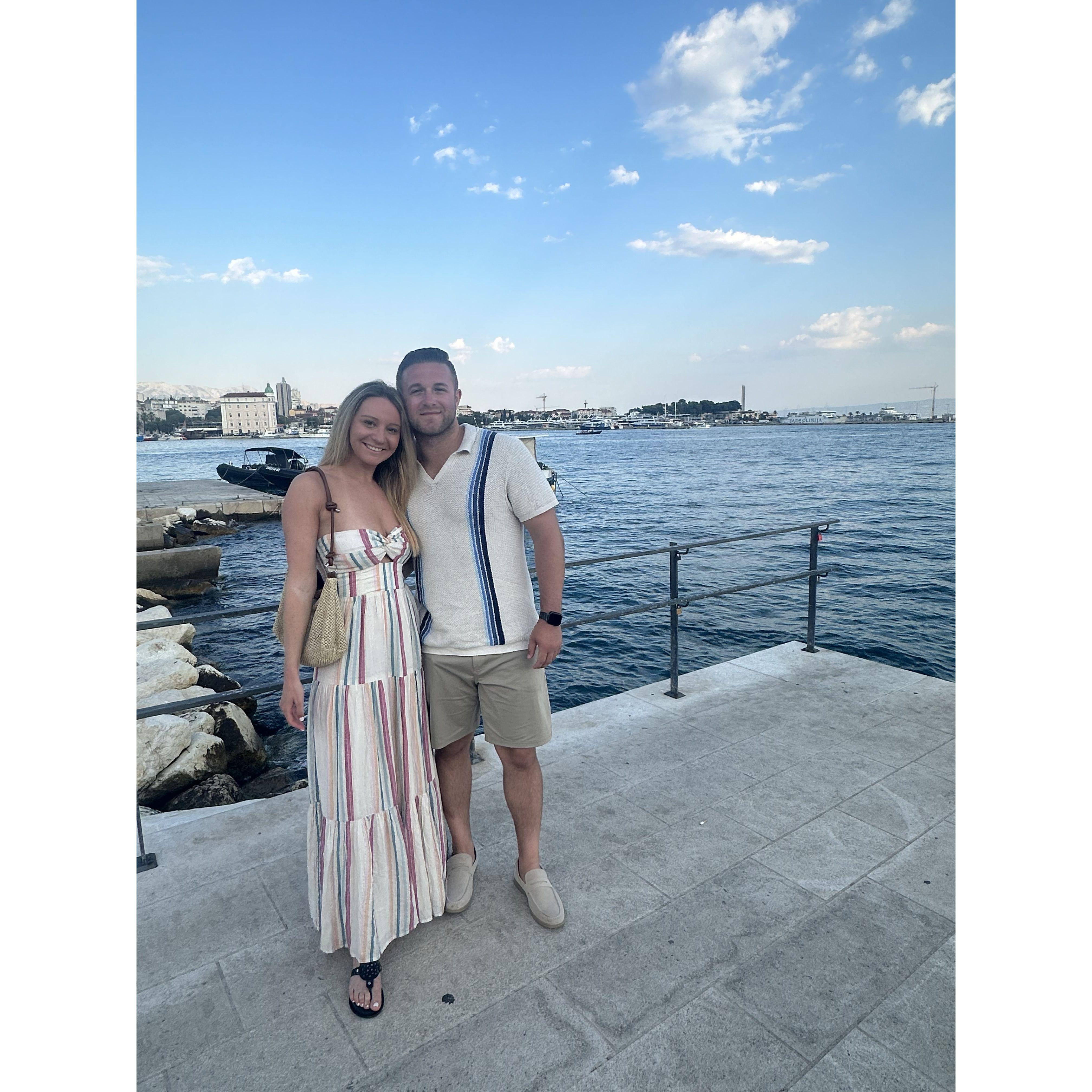 2024 Croatia sunset cruise, somewhere you can always find Allyson and Dylan