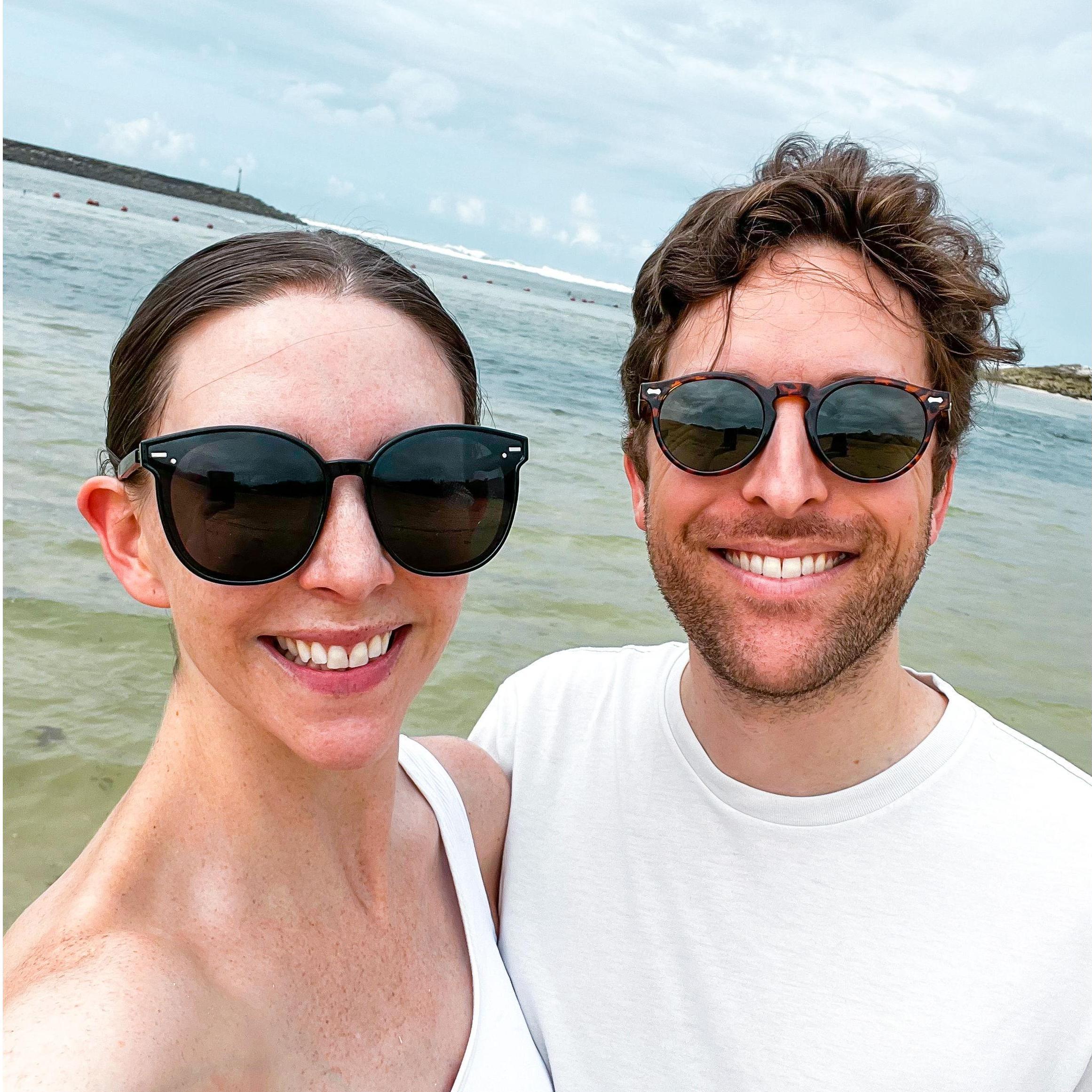 On the beach in Bali