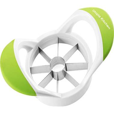 Apple Slicer Cutter and Corer - Apple Wedger 430 Grade Stainless Steel - 8 Sharp Blades and Easy Grip - 100% Rust Resistant