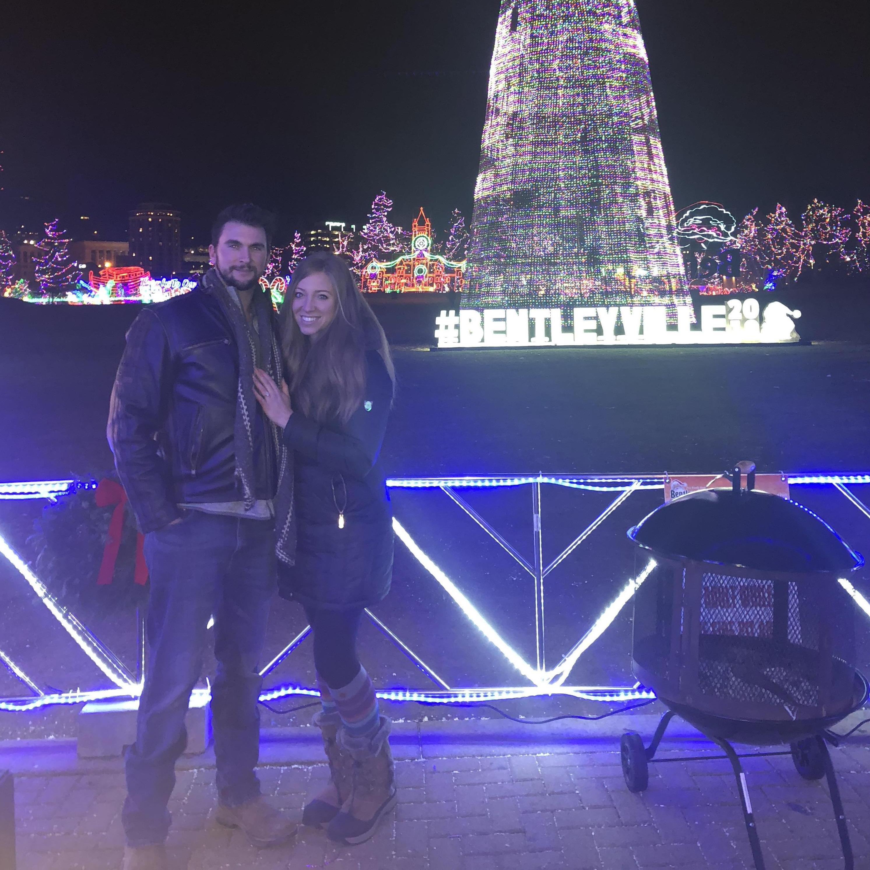 Our first time visiting the Bentleyville holiday lights in Duluth, Minnesota! This was the same weekend as the proposal. :)