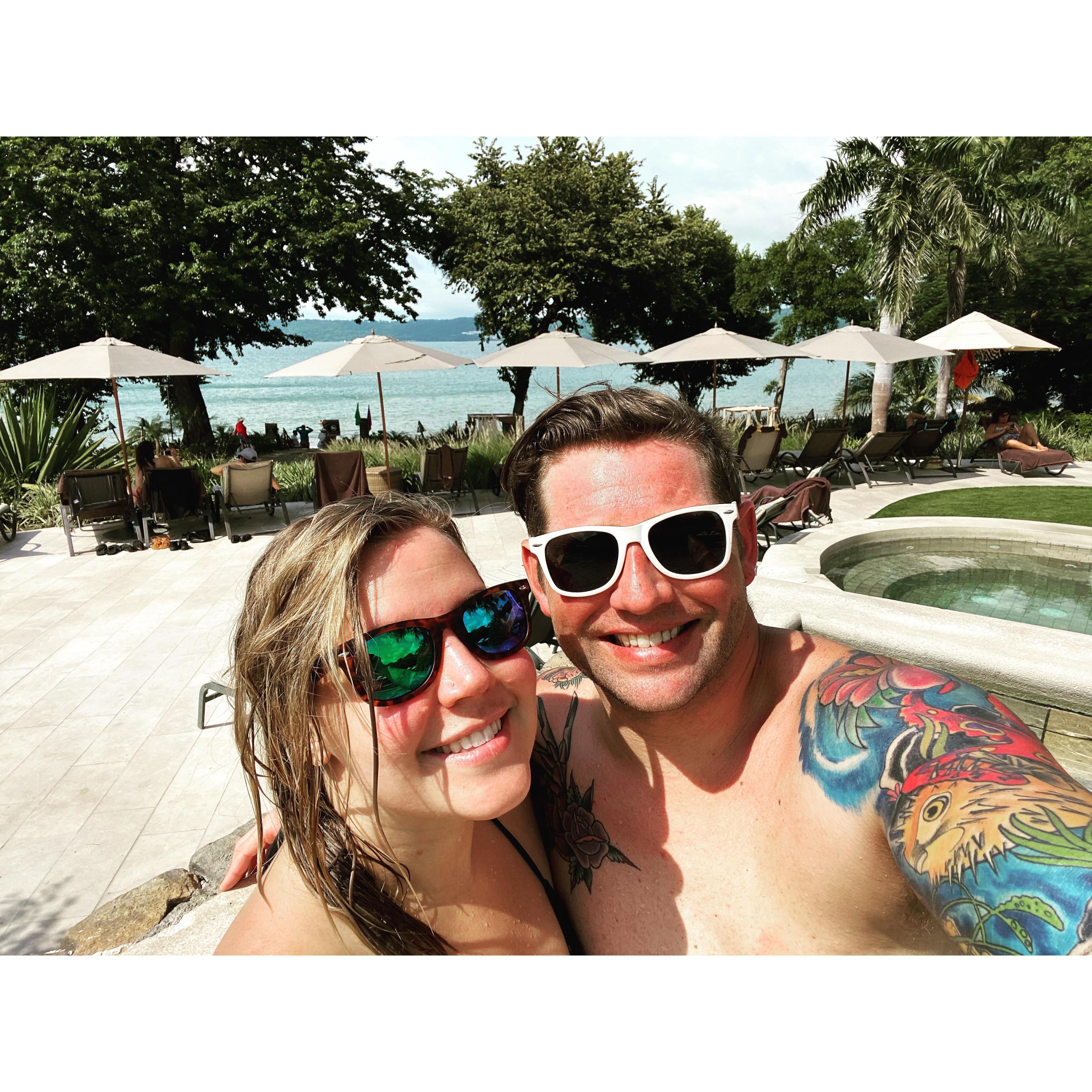 Pool side in Costa Rica.