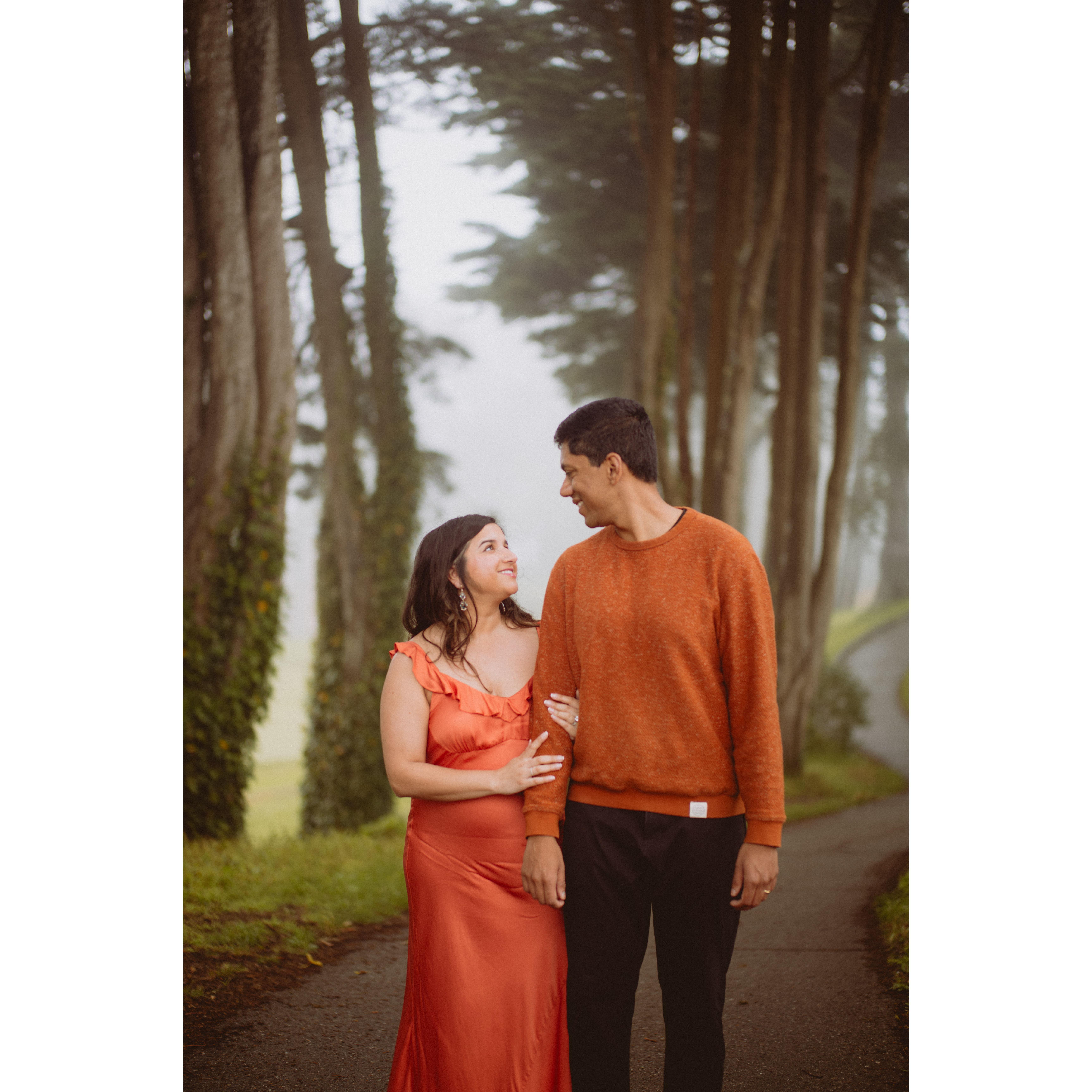 From our pre-wedding photoshoot in the Presidio in SF!