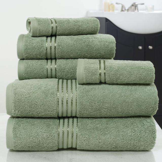 6 Piece 100% Cotton Towel Set