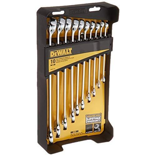 DEWALT Combination Wrench Set, SAE/MM, 10 Piece (DWMT72167)